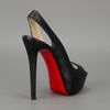 Christian Louboutin Peep Toe Pumps in Black - Lyst