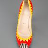 Christian Louboutin Peep Toe Pumps in Multicolor (red) - Lyst