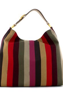 Fendi Pequin Striped Hobo - Lyst