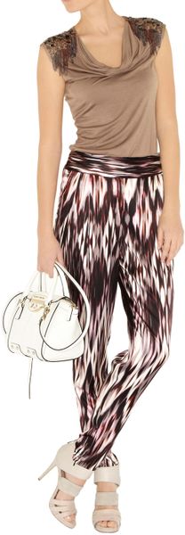 Karen Millen Beaded T Shirt in Brown - Lyst