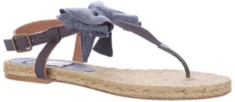 Lanvin Esparto Sandals in Blue (brown) - Lyst