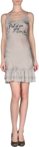 Liu Jo Short Dress in Gray (grey) - Lyst