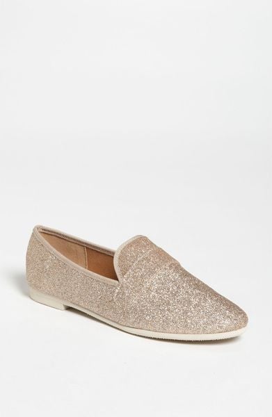 Steve Madden Eltonn Flat in Gold (gold glitter) | Lyst