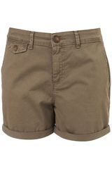 Topshop Khaki Chino Shorts