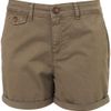 Topshop Khaki Chino Shorts in Green (khaki) - Lyst