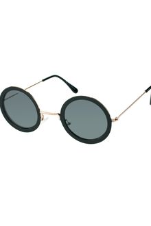 ASOS Collection Asos Black Metal Round Sunglasses - Lyst