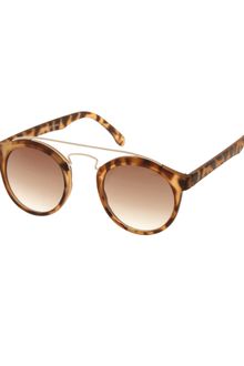 ASOS Collection Asos Round Sunglasses with Metal Bridge Detail - Lyst