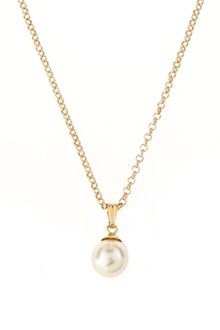 Majorica Single Pearl Pendant Necklace - Lyst