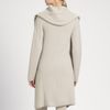 Donna Karan New York Hooded Drapedfront Cashmere Coat in Beige (charcoal) - Lyst