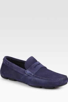 Ferragamo Suede Drivers - Lyst