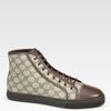 Gucci California Hightop Laceup Sneakers in Brown for Men (cocoa) - Lyst