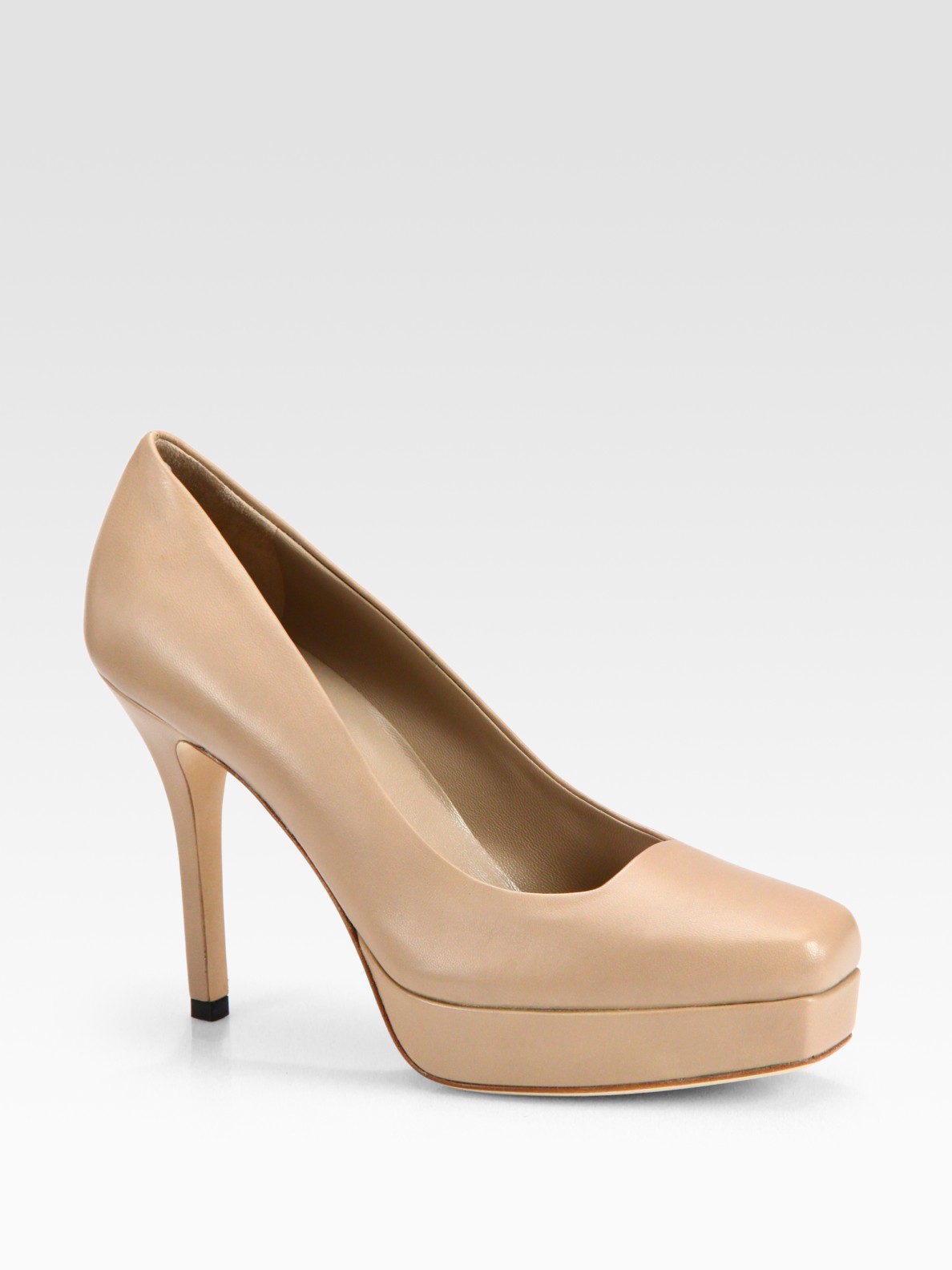 leather platform pump gucci