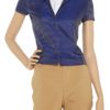 Jil Sander Arles Pleated Jacquard Jacket in Blue - Lyst