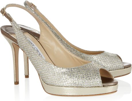 jimmy choo gold slingbacks