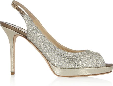 jimmy choo gold slingbacks