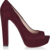 Miu Miu Glittersole Suede Pumps in Purple (merlot) - Lyst
