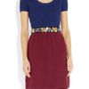 Sonia By Sonia Rykiel Jewelembellished Belted Knitted Cotton Dress in Blue - Lyst