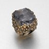 Yves Saint Laurent Shadow Broken Agate Ring in Black - Lyst