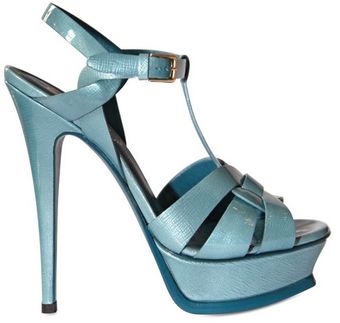 Yves Saint Laurent 140mm Tribute Patent Sandals - Lyst
