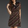 Anna Sui Toothbrush Print Dress in Black - Lyst