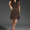 Anna Sui Toothbrush Print Dress in Black - Lyst