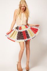 Asos Full Cotton Skirt in Paisley Print