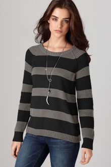 DKNY Long Sleeve Striped Crewneck - Lyst