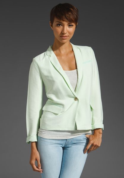 Elizabeth And James Frankie Jacket in Green (mint wash) - Lyst