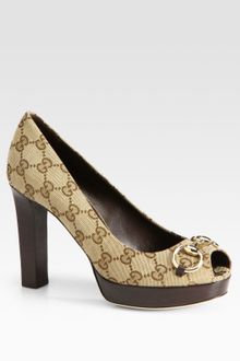 Gucci Sunset Horsebit Gg Pumps - Lyst