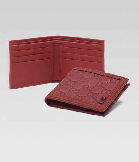 Gucci Bifold Wallet in Red for Men (deep scarlet) - Lyst