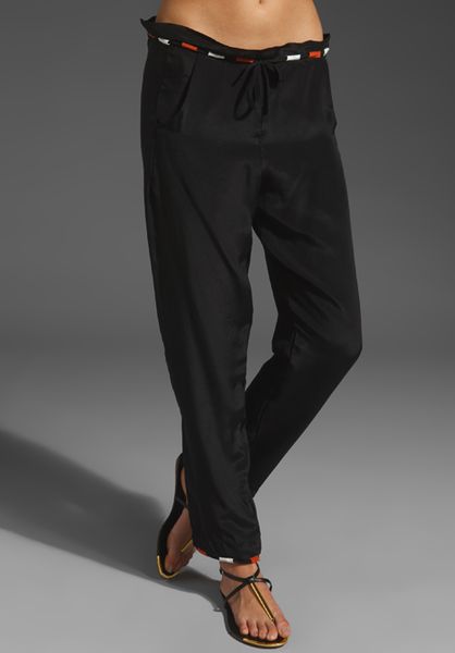Henrik Vibskov Loop Pants in Black (black silk) - Lyst