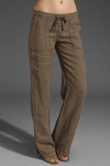 Michael Stars Linen Drawstring Pant - Lyst