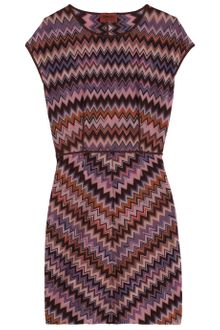Missoni Cap Sleeve Zig Zag Short Dress - Lyst