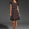 See By Chloé Funny Fries Print Layered A Line Dress in Blackpink in Multicolor (black & pink) - Lyst