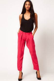 ASOS Collection Asos Peg Trousers with Fluid Front Detail - Lyst