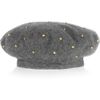 Gucci Studded Woolfelt Beret in Gray - Lyst