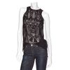 Helmut Lang Spider Burnout Chiffon Blouse in Black - Lyst