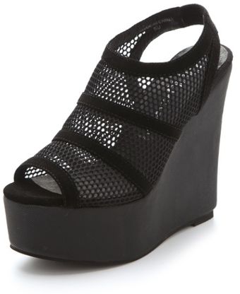 Jeffrey Campbell Mesh Wedges - Lyst