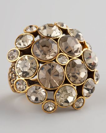 Oscar de la Renta Crystal Cluster Ring  - Lyst