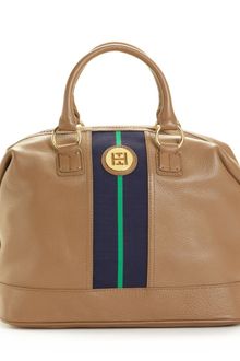 Tommy Hilfiger Pebble Leather Logo Bowler - Lyst