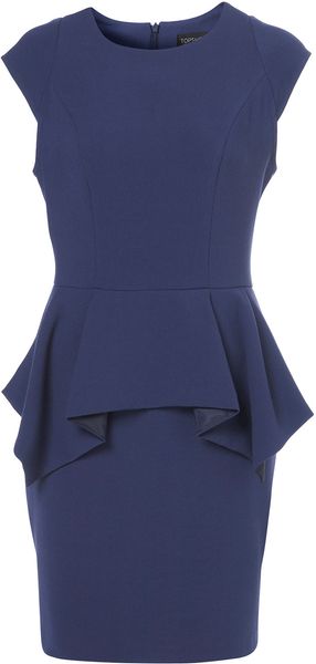 Topshop Peplum Pencil Dress - Lyst