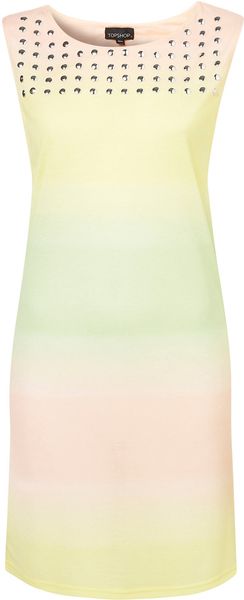 Topshop Ombre Studded Tunic Cover Up - Lyst