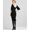 Zac Posen Stretch Crepe Dress Elbow Sleeve in Black - Lyst