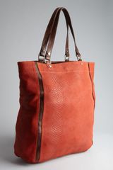 BCBGMAXAZRIA Saffron Python Suede Leyla Tote