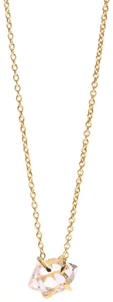 Jacquie Aiche Herkimer Crystal Solitaire Necklace in Gold (yellow) - Lyst