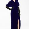 Lanvin Faux Wrap Velvet Gown in Purple (violet) - Lyst