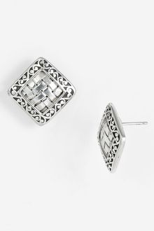 Lois Hill Basket Weave Diamond Shape Earrings - Lyst