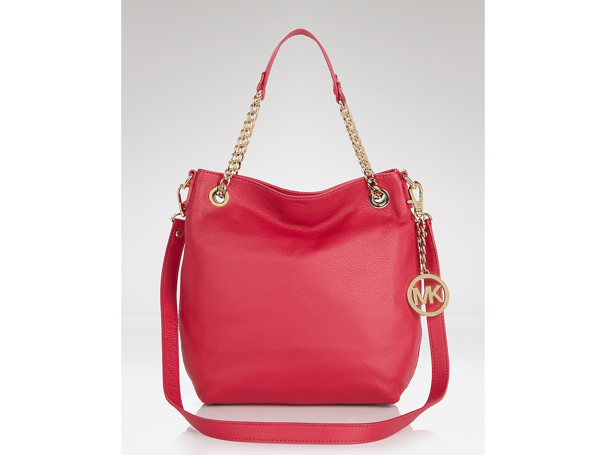 Michael Kors Michael Tote Chain Strap in Red (lacquer pink) | Lyst