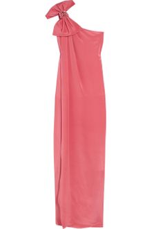 Notte By Marchesa Embellished One Shoulder Silk Crepe Gown - Lyst