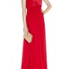 Notte By Marchesa Strapless Satin and Silk Chiffon Gown in Red - Lyst